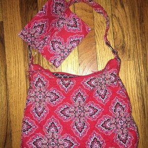 Vera Bradley Purse AND Wallet Set in Nantucket Red